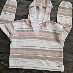 #526 O'Neill Women's Striped Sweater - Pink, Cream, and Gray